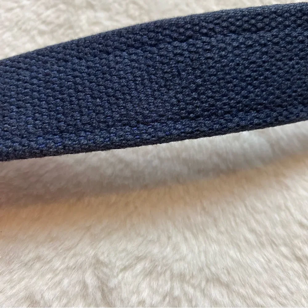 Vineyard Vines Pink Whale Fabric/Blue Woven Belt W/Brown Leather